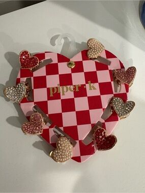 Piper K Heart Mini Hair Clip Set